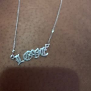 love font necklace